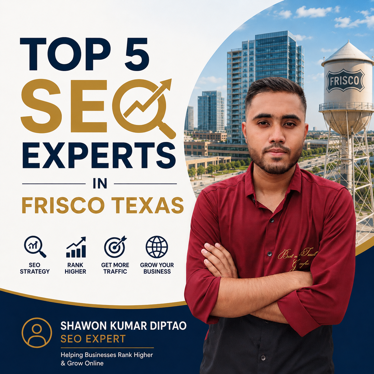 Top 5 SEO Experts in Frisco, Texas (2026) | Shawon Kumar Diptao