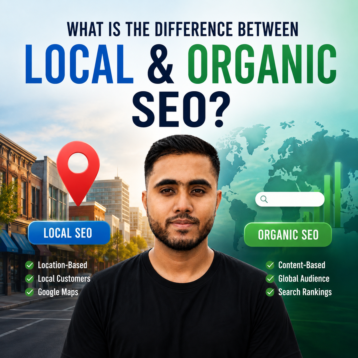What is The Difference Between Local and Organic SEO | Shawon