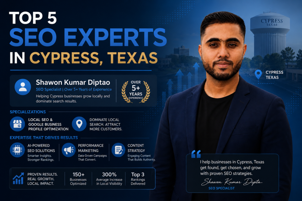 Top 5 SEO Experts in Cypress, TX (2026) | Best Local SEO Consultants
