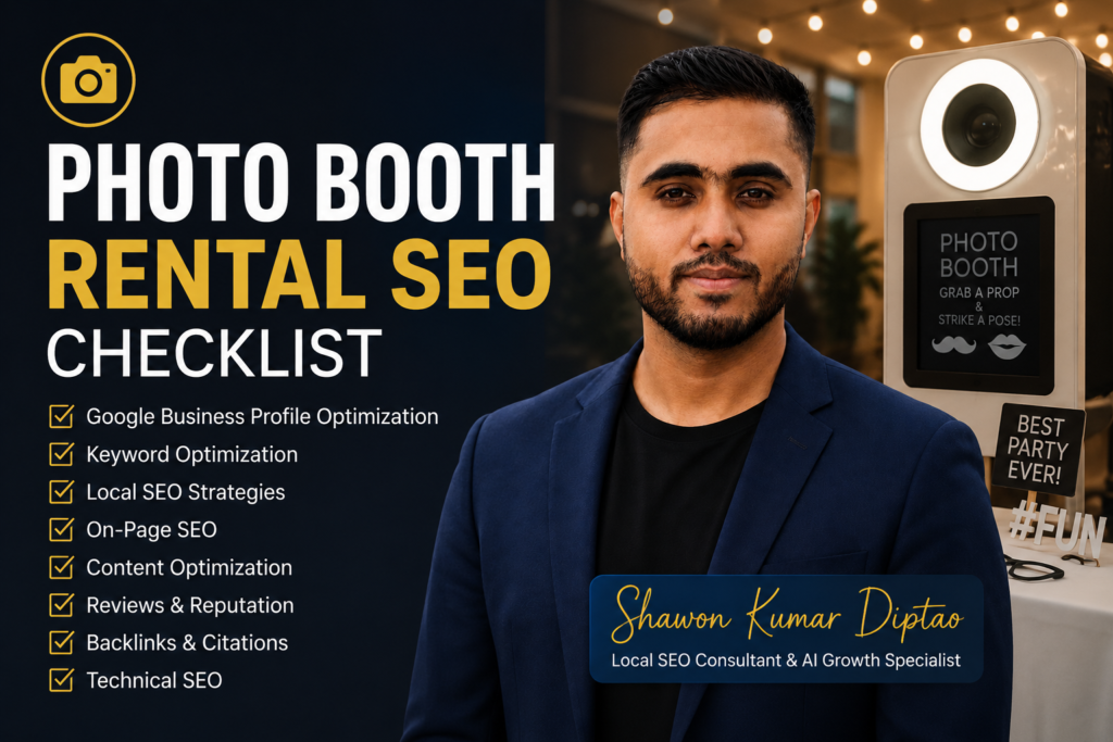 Photo Booth Rental SEO Checklist 2026 | Shawon Kumar Diptao